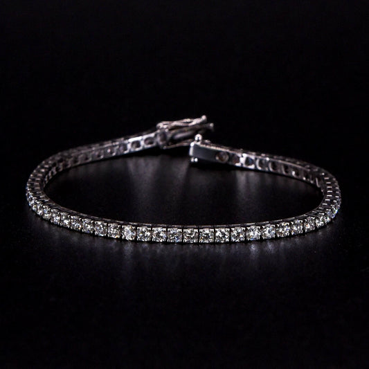 Bracciale tennis griffe oro bianco 18kt 5.00ct F VVS