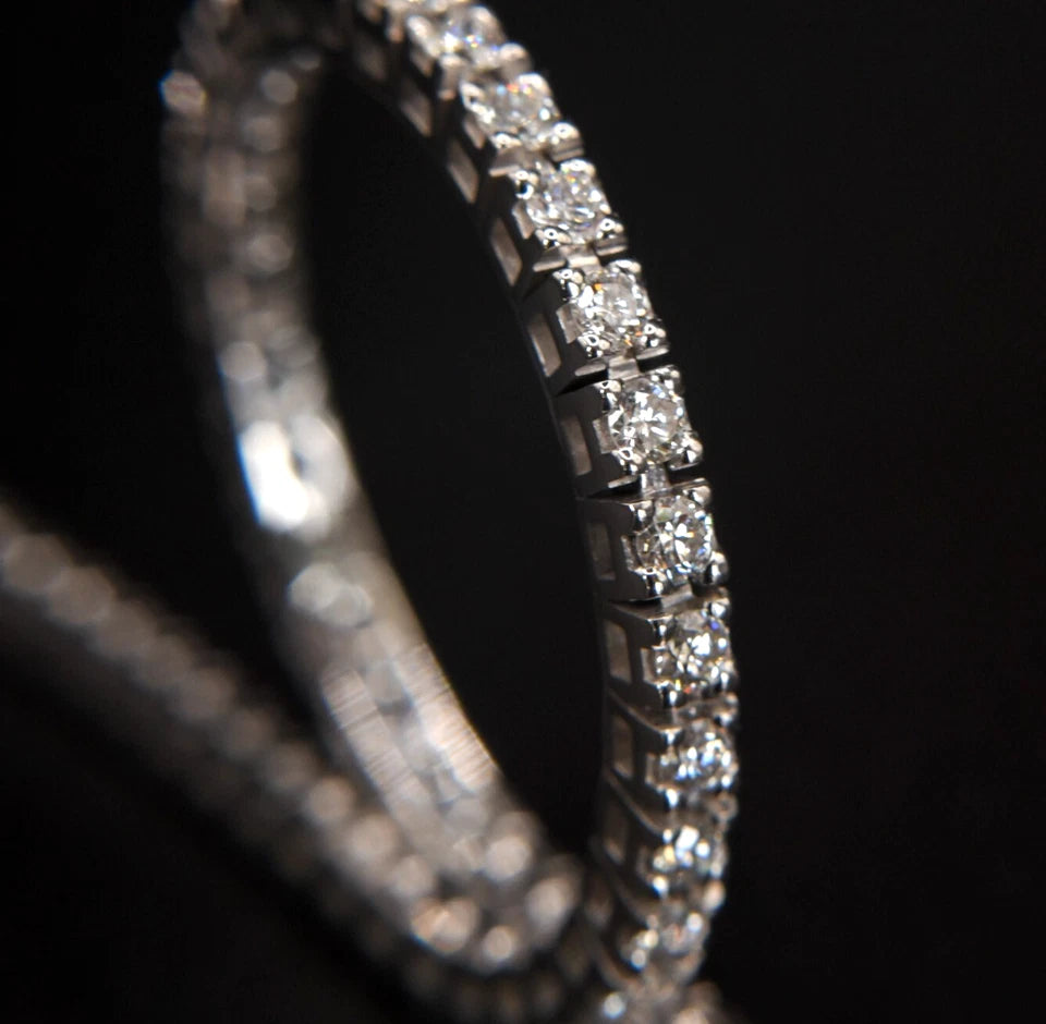 Bracciale tennis griffe oro bianco 18kt 5.00ct F VVS