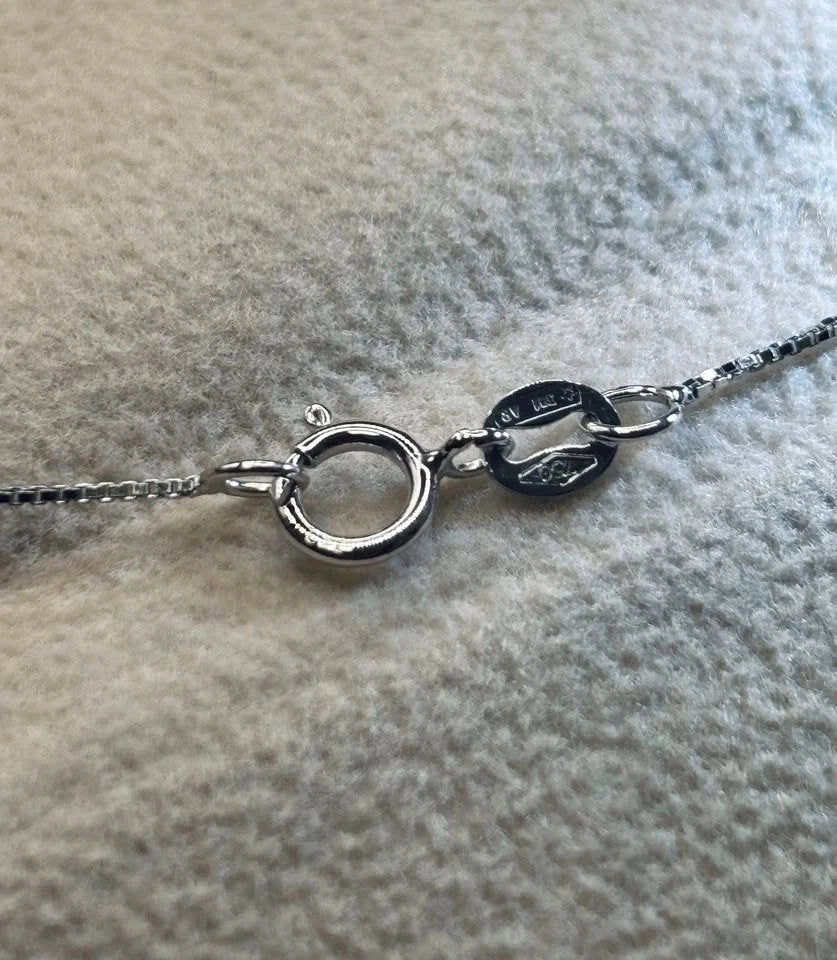 Collana necklace punto luce diamante 0,70ct G SI1 oro bianco 18kt white gold