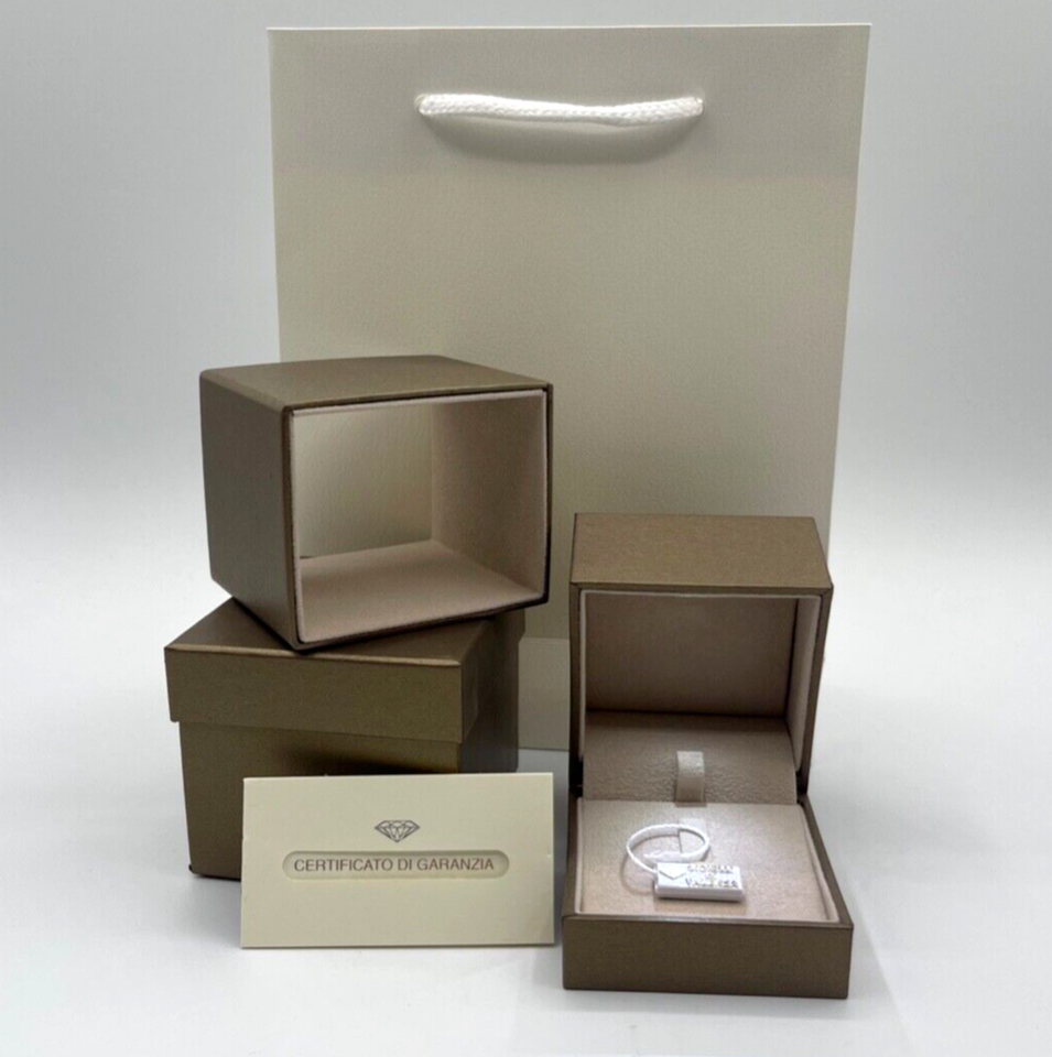 Anello solitario Valentino diamante 0.60ct G VS2 mezzo pavé oro bianco 18kt